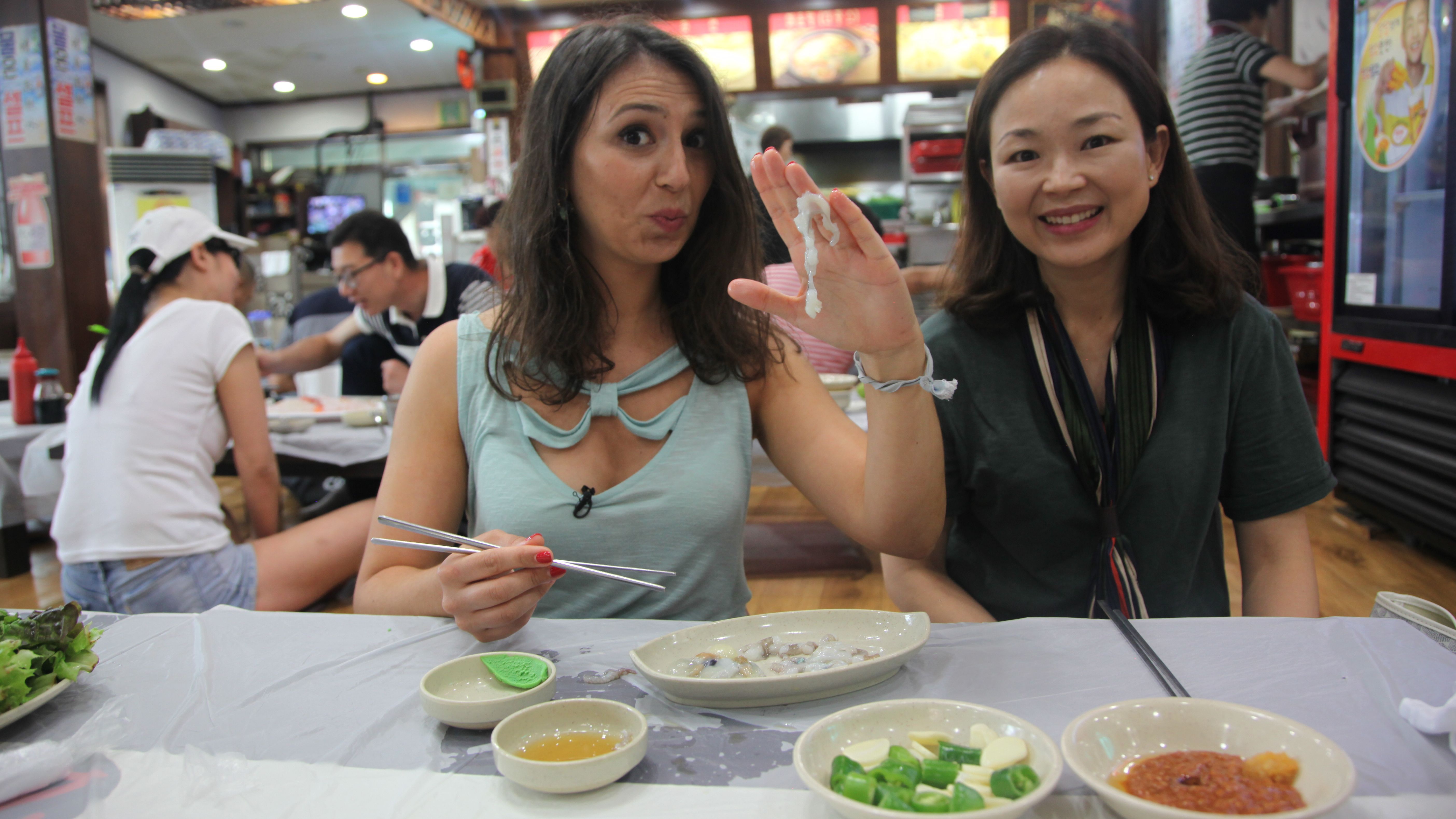 pulpo vivo en corea del sur