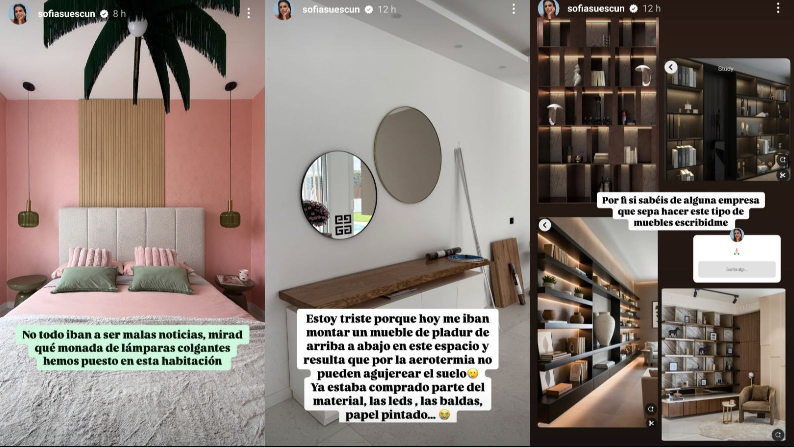Sofía Suescun ha compartido el imprevisto que ha sufrido con sus seguidores