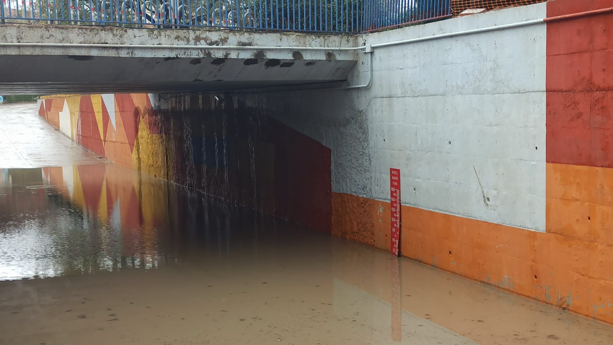 Túnel inundado en Algemesí