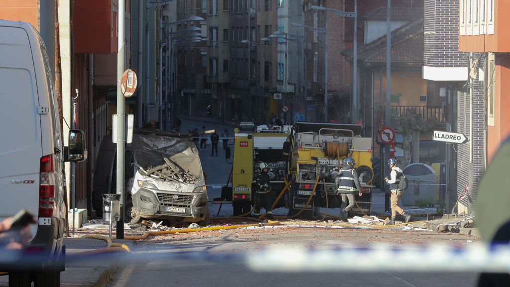 Explosión de gas en un edificio en Mieres, Asturias
