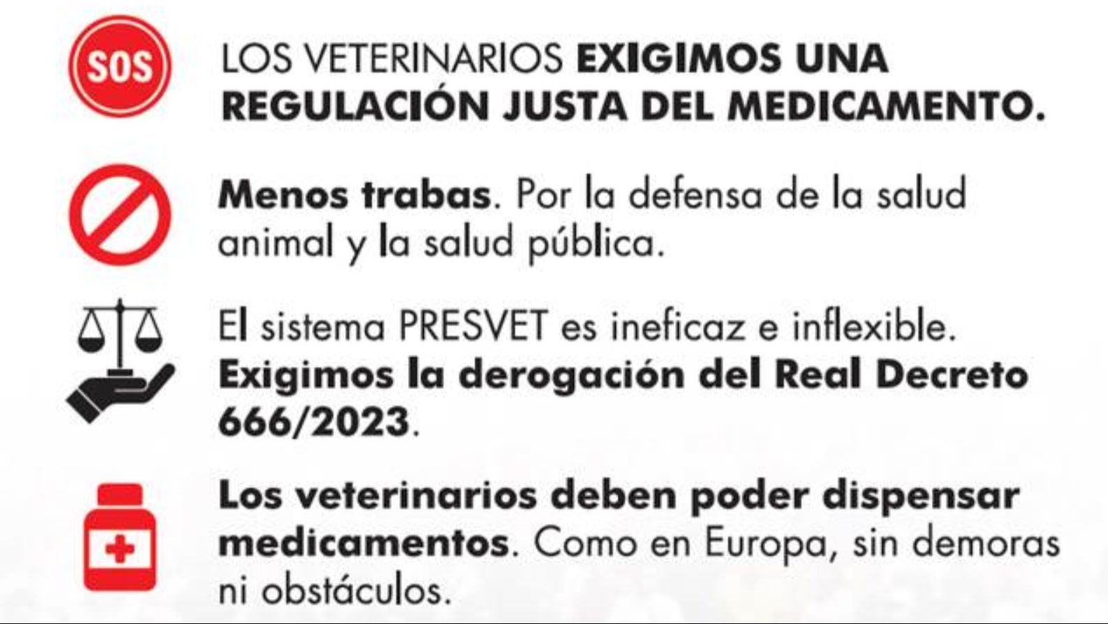 Manifestación de los veterinarios