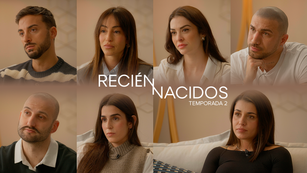 Borja, Ana, Ruth Basauri, Javy López, Isa Díaz, Ismael Lemais y Carlota Pial, protagonistas de la segunda temporada de 'Recién nacidos'