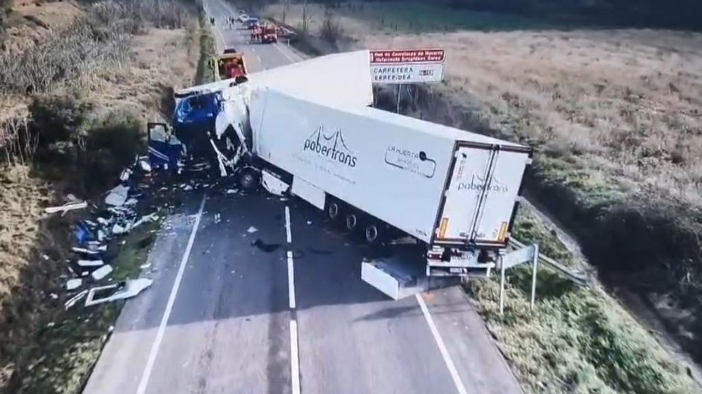 Choque mortal entre dos camiones en Navarra: mueren cuatro personas