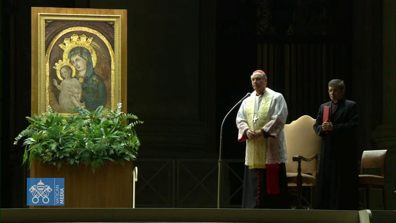 Momento en el que el Vaticano difunde el audio del papa Francisco este 6 de marzo