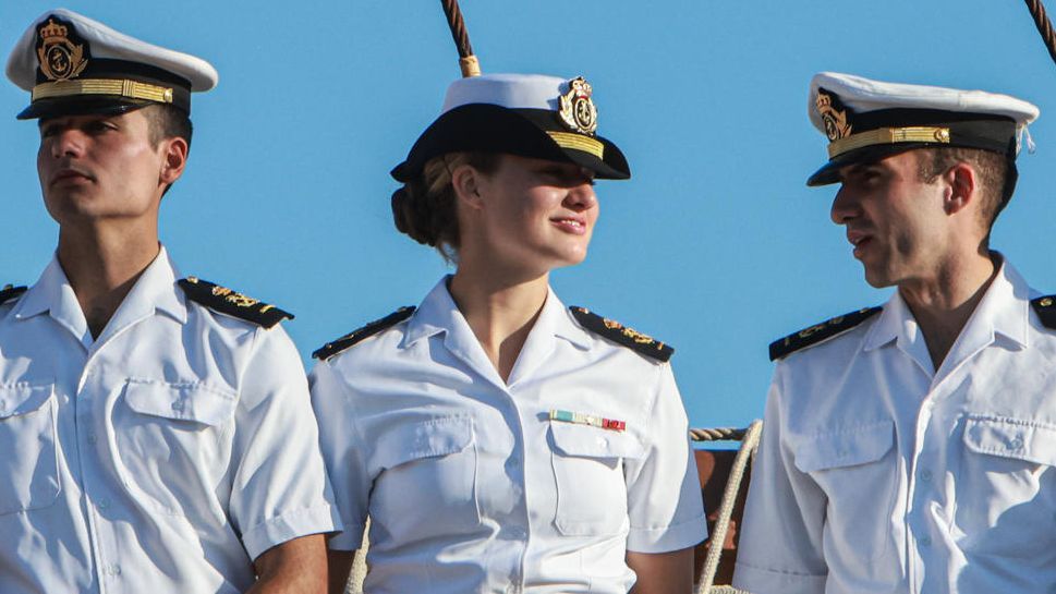 La princesa Leonor en Uruguay a bordo del buque 'Elcano'