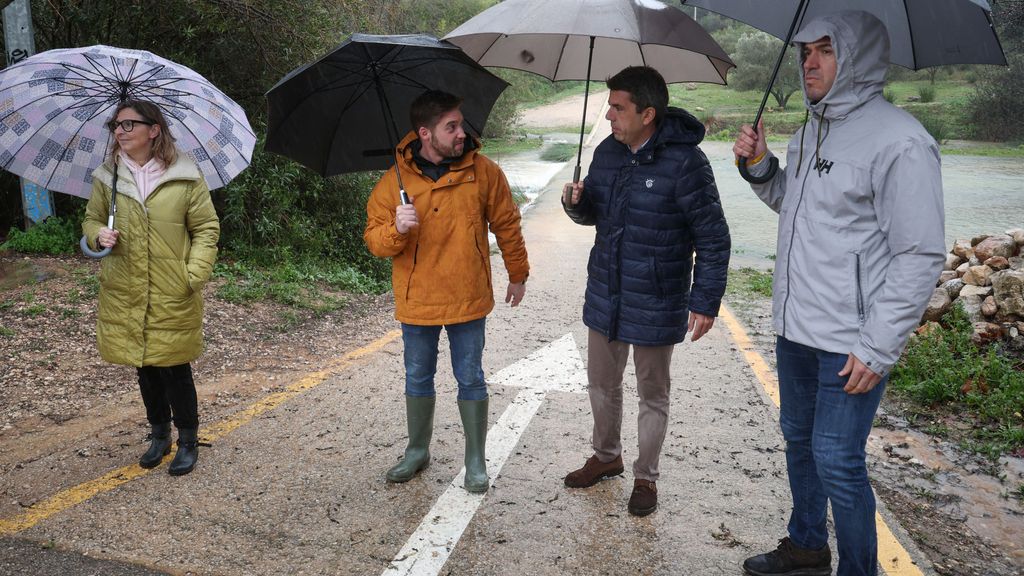 Mazón moves to Navarrés, Anna and Enguera (Valencia) to follow the evolution of the rains