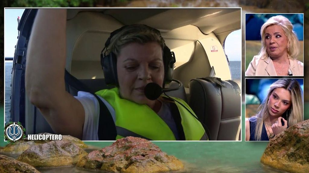 Terelu vence sus miedos saltando del helicóptero tras conocerse su misión en Honduras