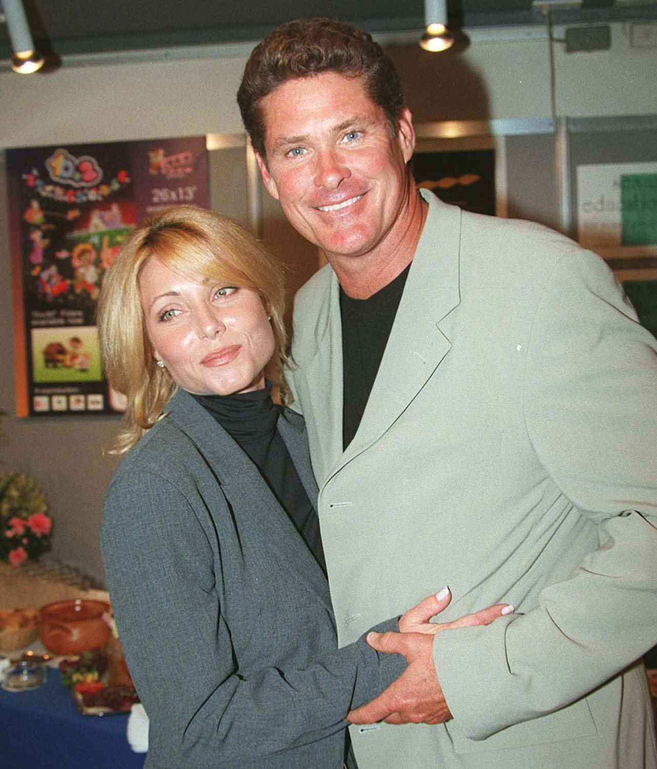 David Hasselhoff y su exmujer en una imagen de archivo.