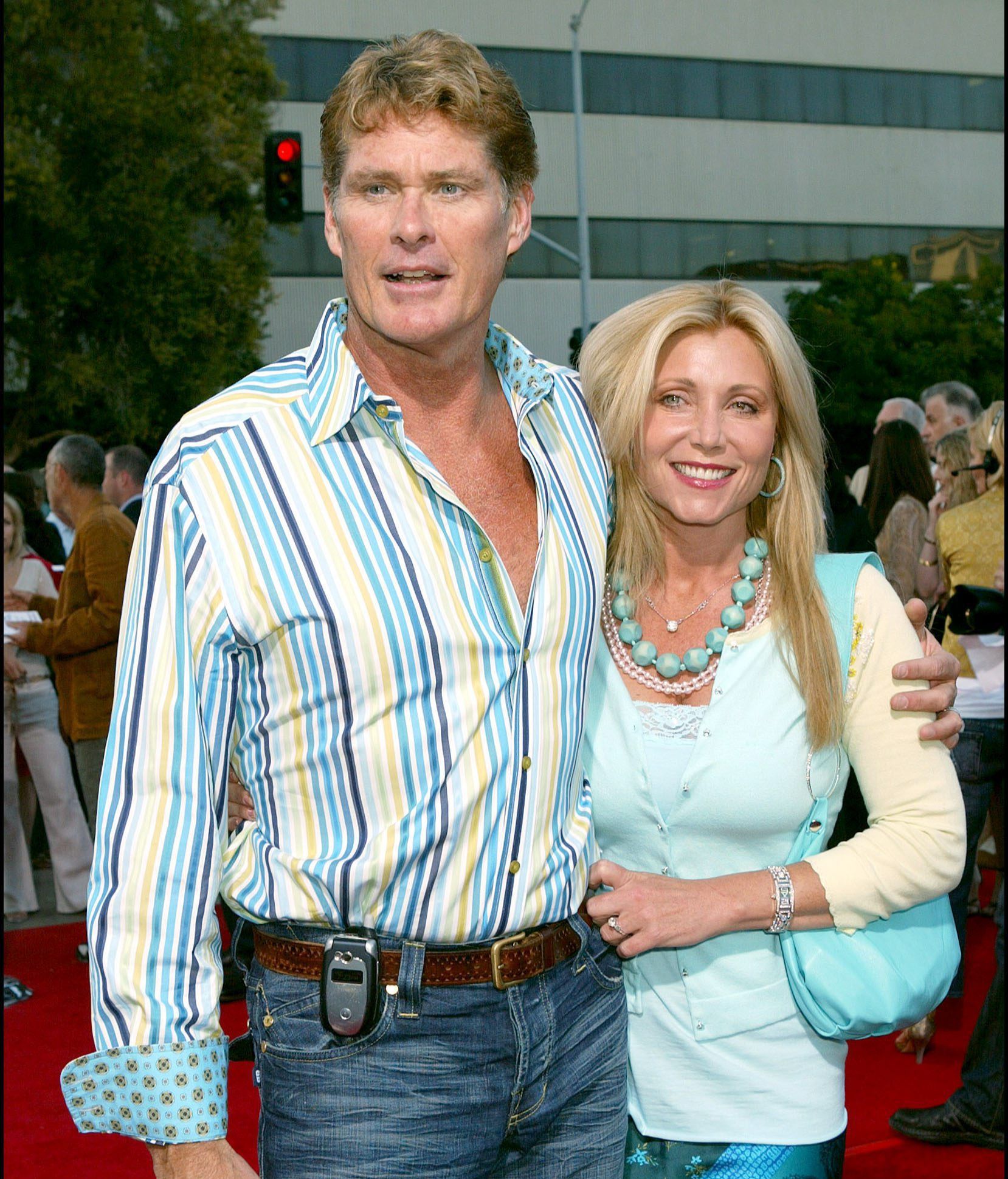 David Hasselhoff y su exmujer en una imagen de archivo.