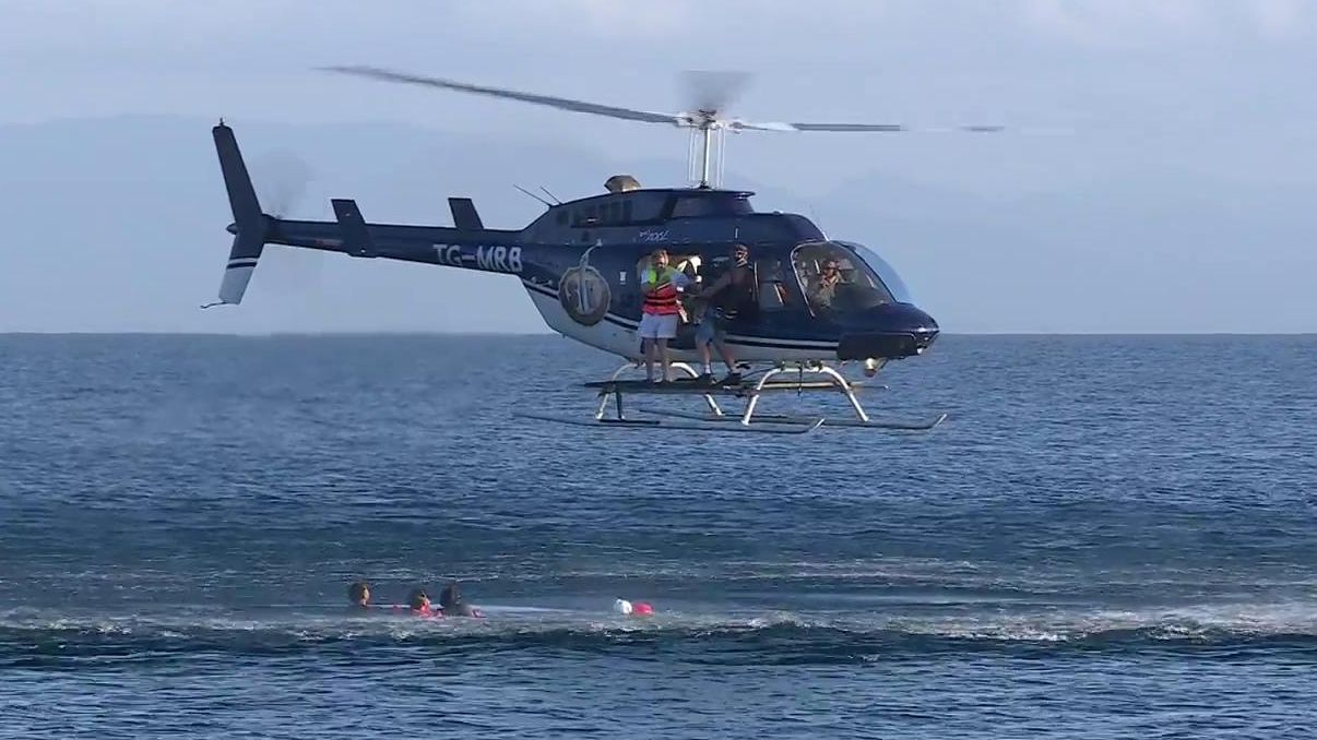 El salto de Terelu Campos desde el helicóptero