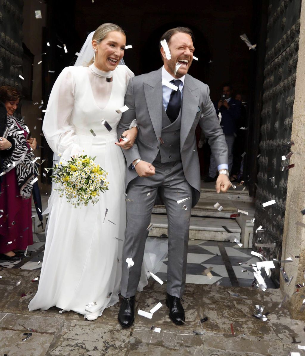 Nando Montoya y Alejandra Moreno el día de su boda