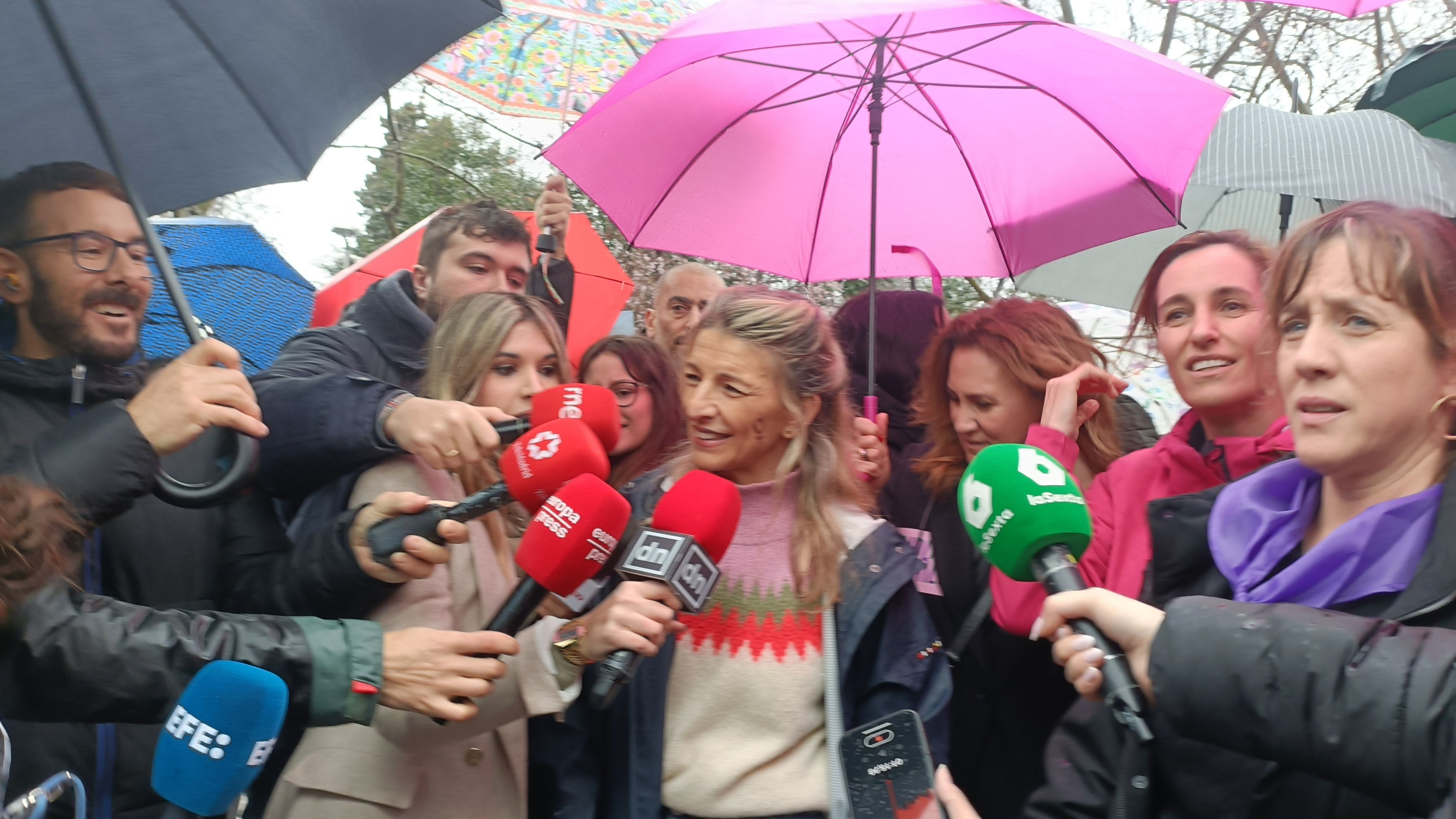 Yolanda Díaz llama a "tomar las calles" frente a los que "han tomado la bandera del odio a las mujeres"