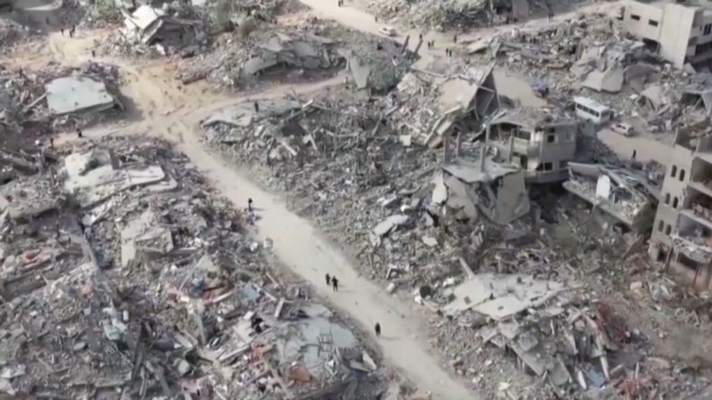 Franja de Gaza a vista de dron