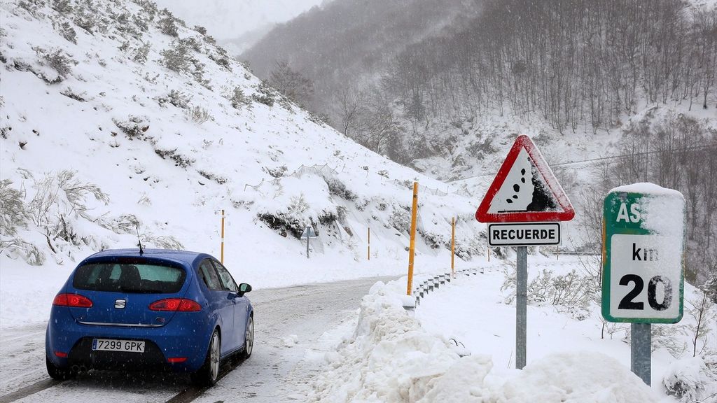 Carretera de San Isidro, en Asturias.