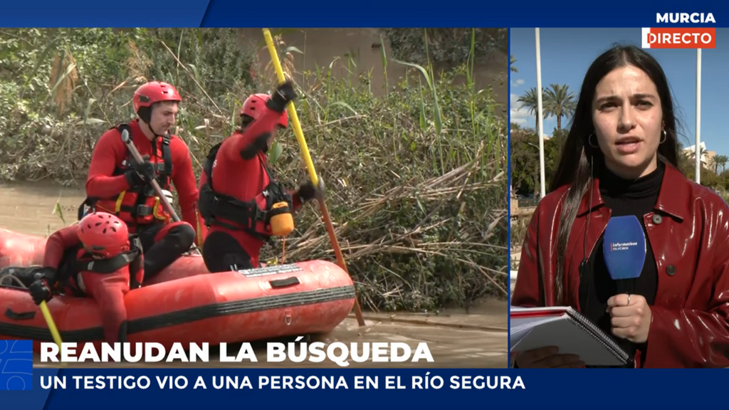Reanudan la búsqueda de un cuerpo en el río Segura