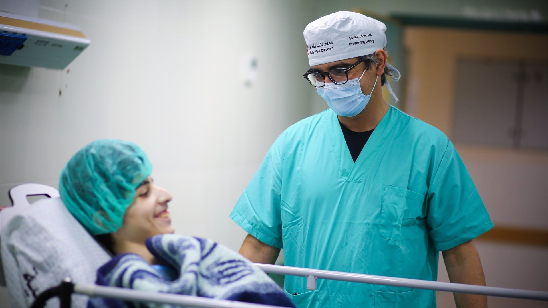 El doctor Diego González Rivas en Gaza.