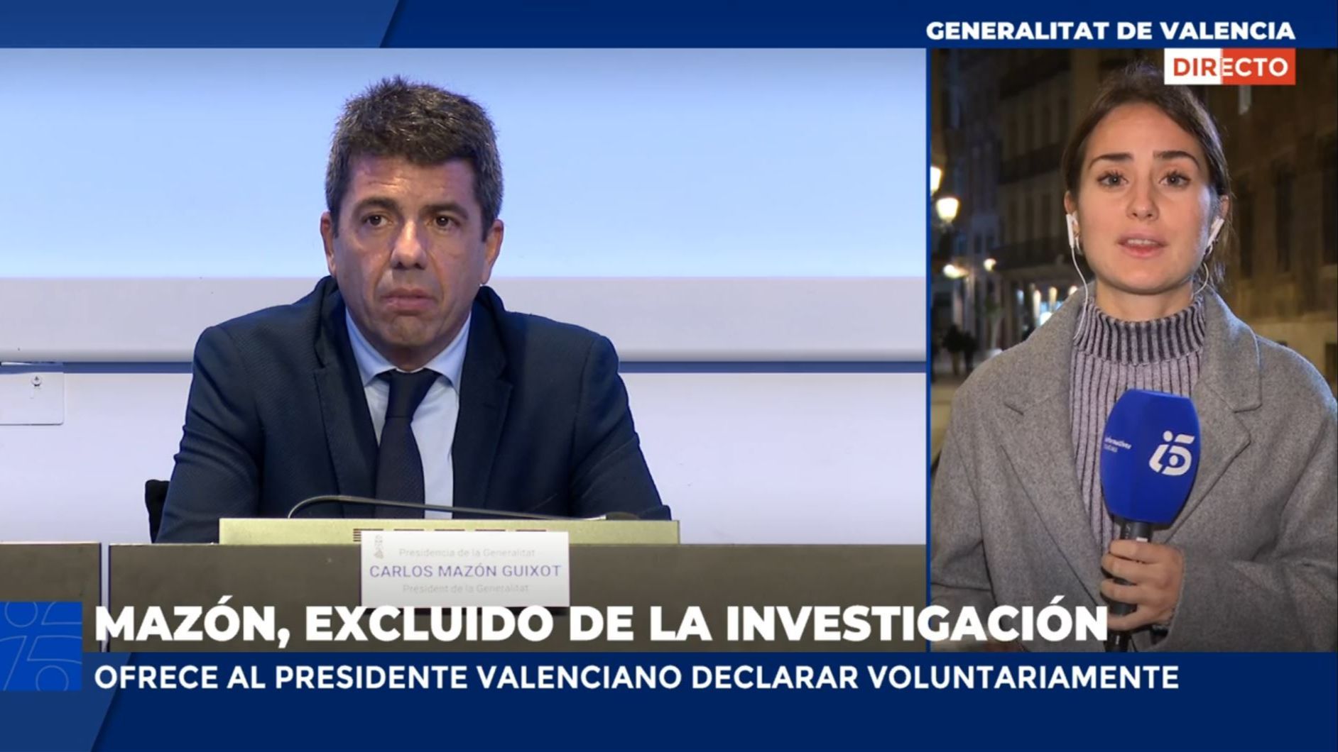 Carlos Mazón puede declarar de forma voluntaria ante la jueza