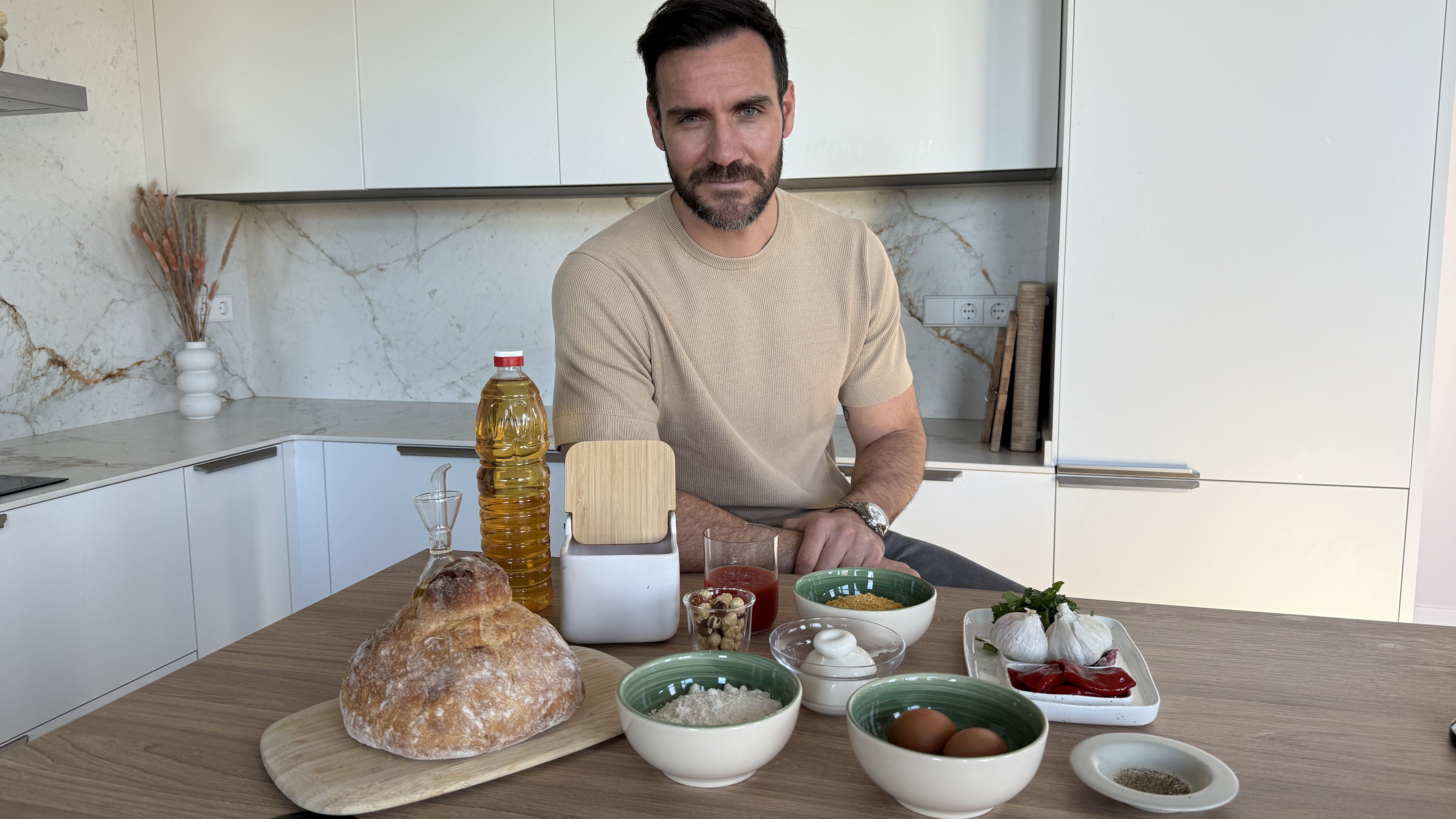 Los ingredientes para hacer la burrata frita