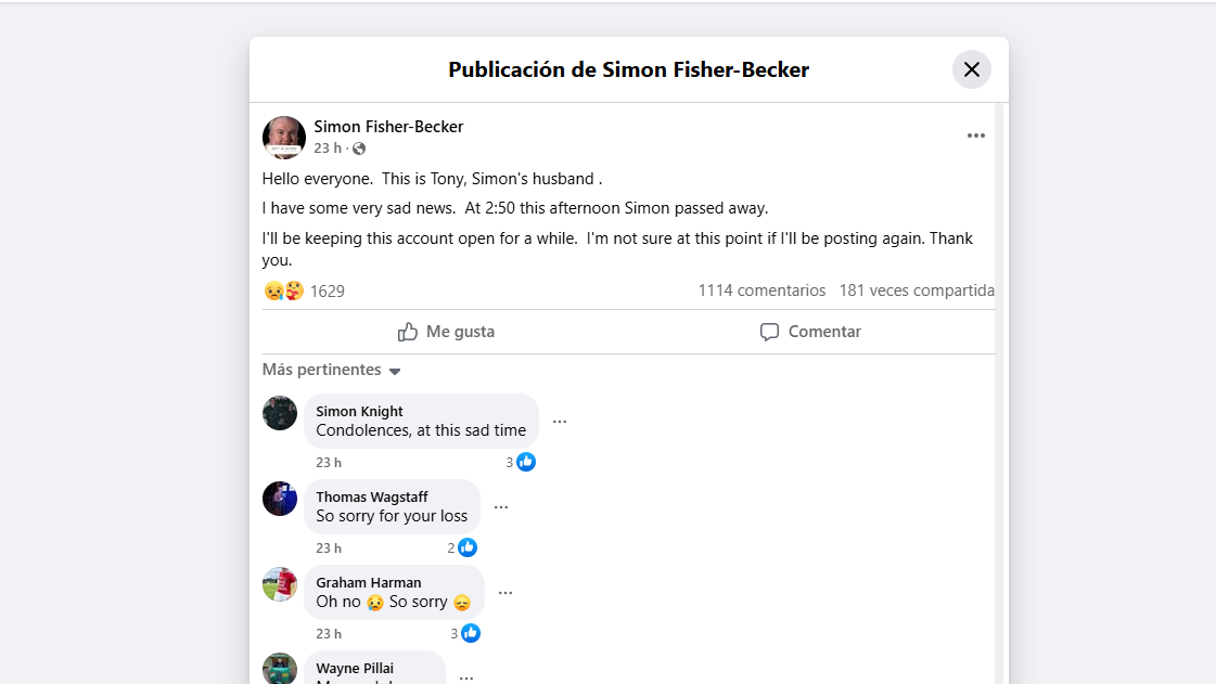 Muere Simon Fisher-Becker, a los 63 años, actor conocido por 'Harry Potter' y 'Doctor Who'