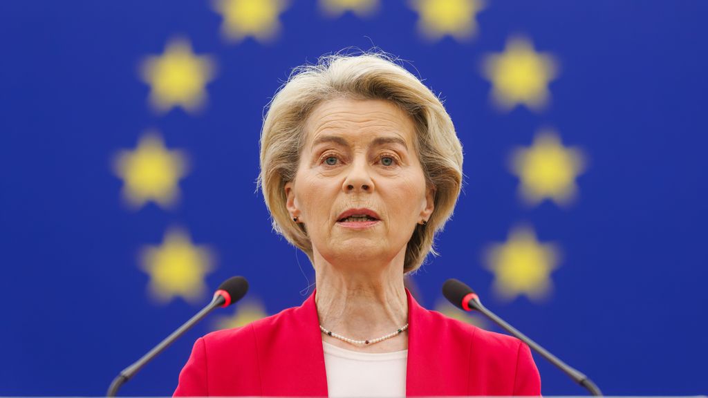 Úrsula Von der Leyen, presidenta de la Comisión Europea en la eurocámara, Bruselas.