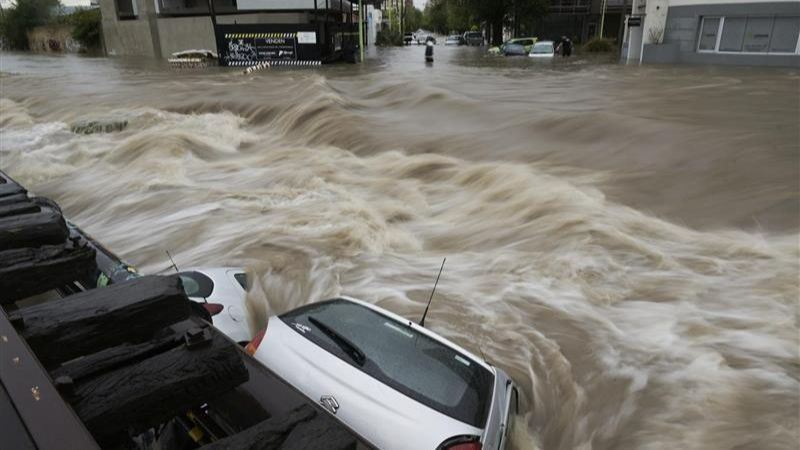Imagen del temporal que sacudió Argentina