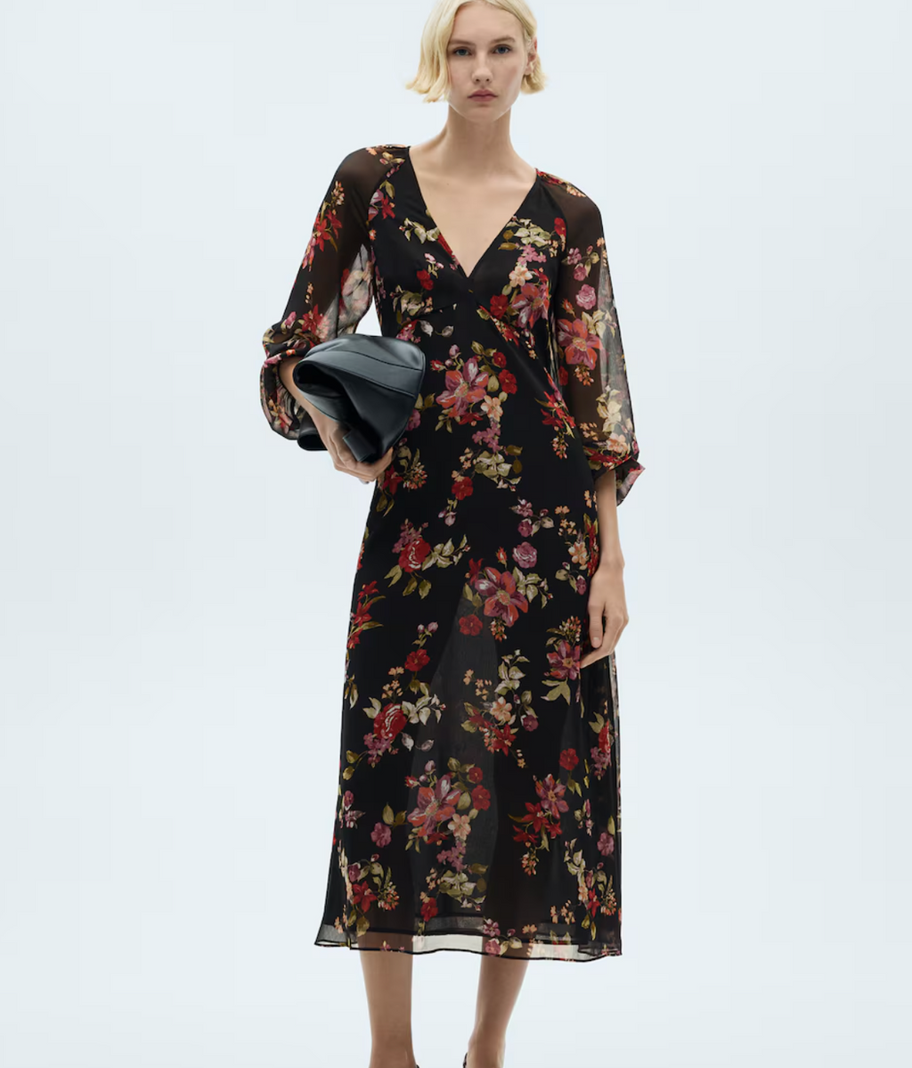 Vestido con estampado floral