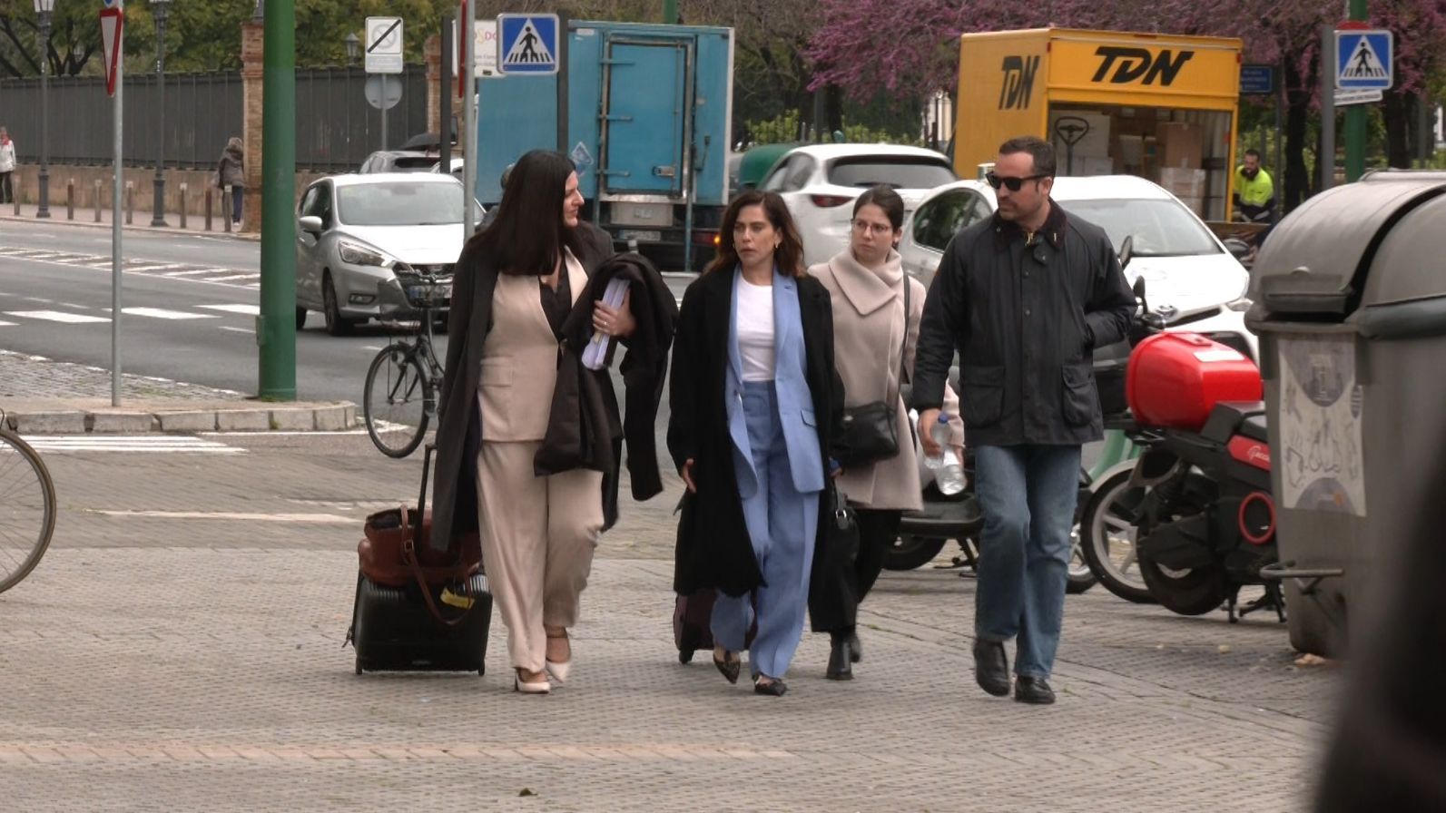 María León a su llegada a los juzgados de Sevilla