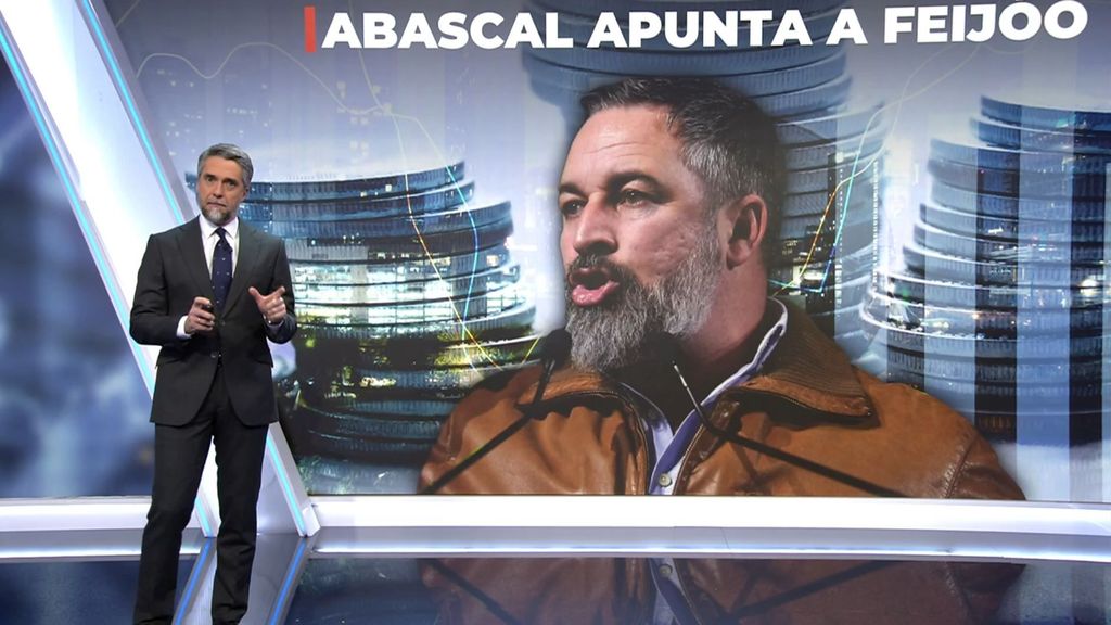 El líder de VOX, Santiago Abascal, en un acto de su partido este domingo