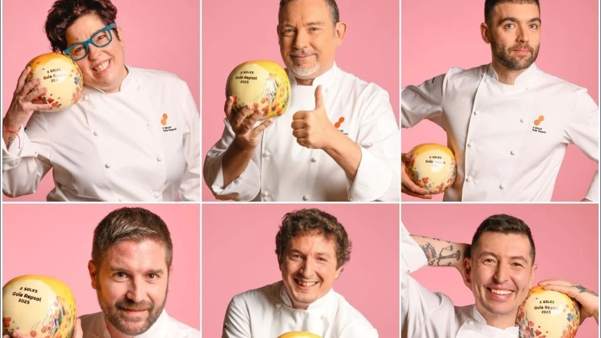 Algunos de los chefs premiados con 2 Soles Repsol 2025