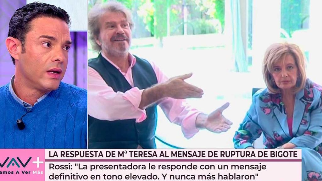 El mensaje con el que María Teresa Campos respondió a Bigote Arrocet tras su ruptura: "Creía que lo preparó todo para quedar como víctima"