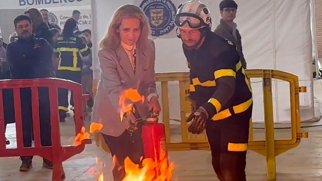 La infanta Elena en el simulacro.