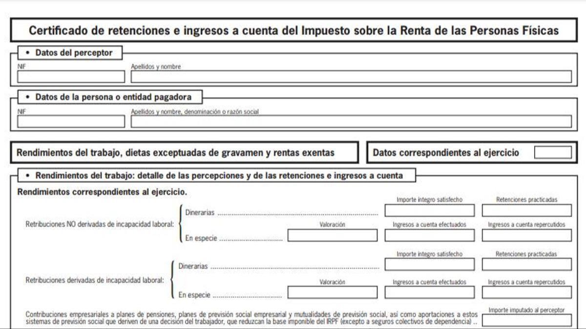Certificado de retenciones