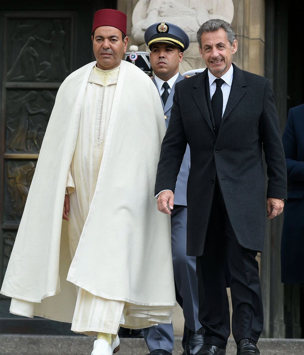 Mulay Rachid junto a Nicolas Sarkozy, en 2019