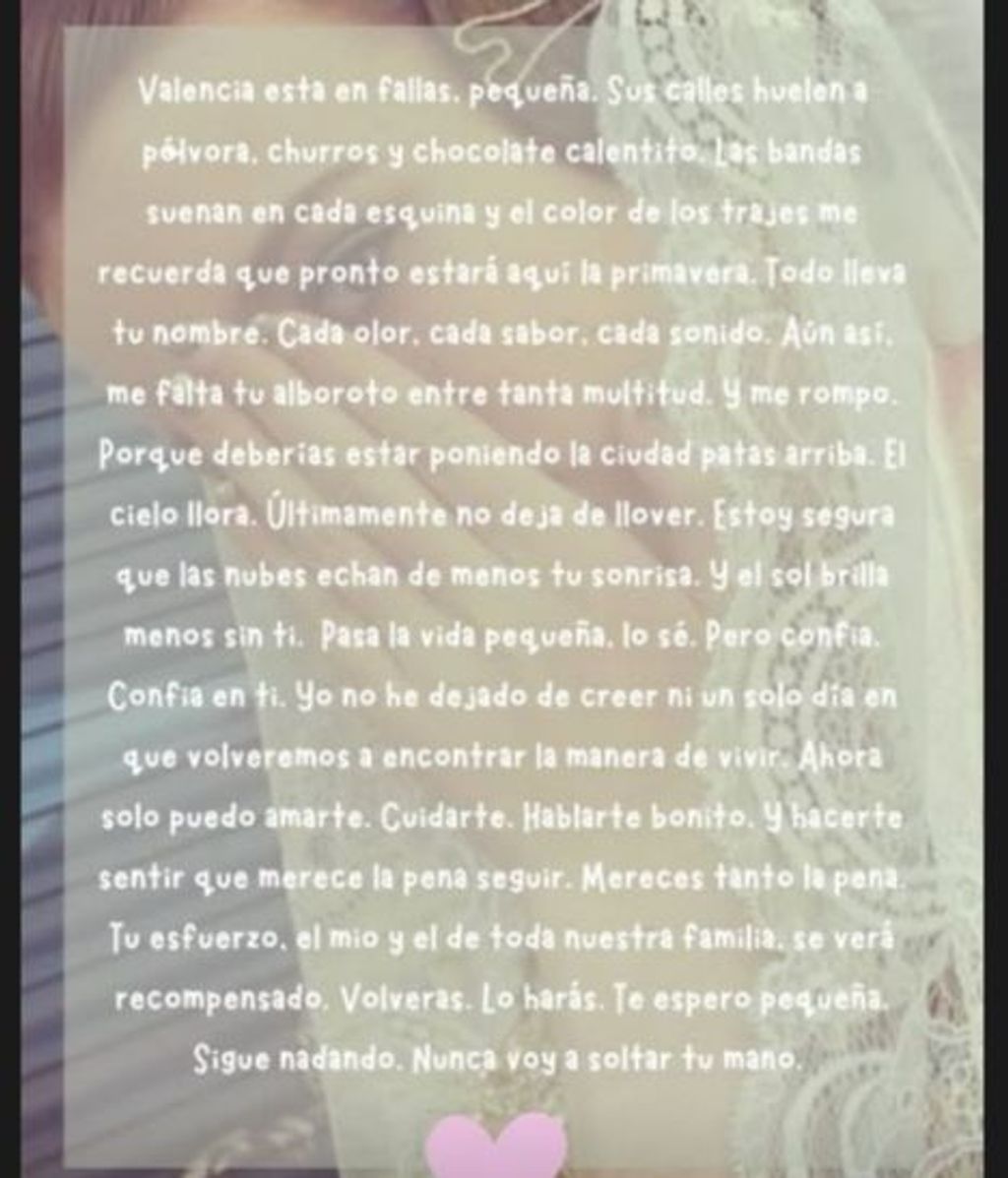 La carta de la familia de Ángela Agudo por Fallas