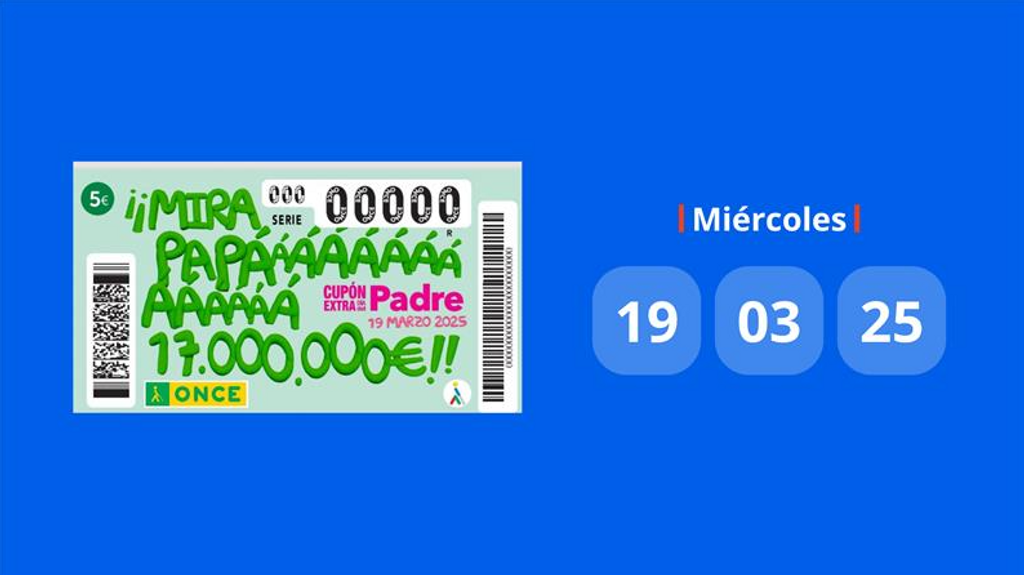 Resultado del Cupón Extra del Día del Padre: comprobar número premiado hoy miércoles 19 de marzo de 2025