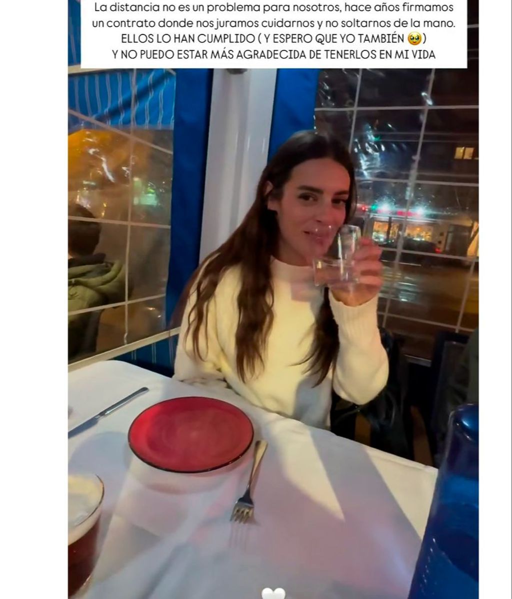 Anabel Pantoja se reúne con sus amigos más cercanos de Madrid
