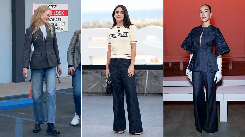 Vaqueros de tendencia que estilizan
