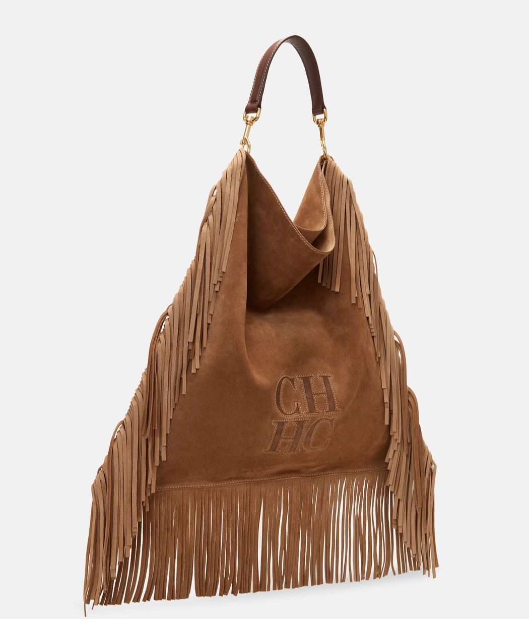 Bolso de flecos y ante de CH Carolina Herrera
