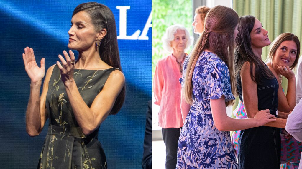 Letizia y la infanta Sofía, en un montaje fotográfico