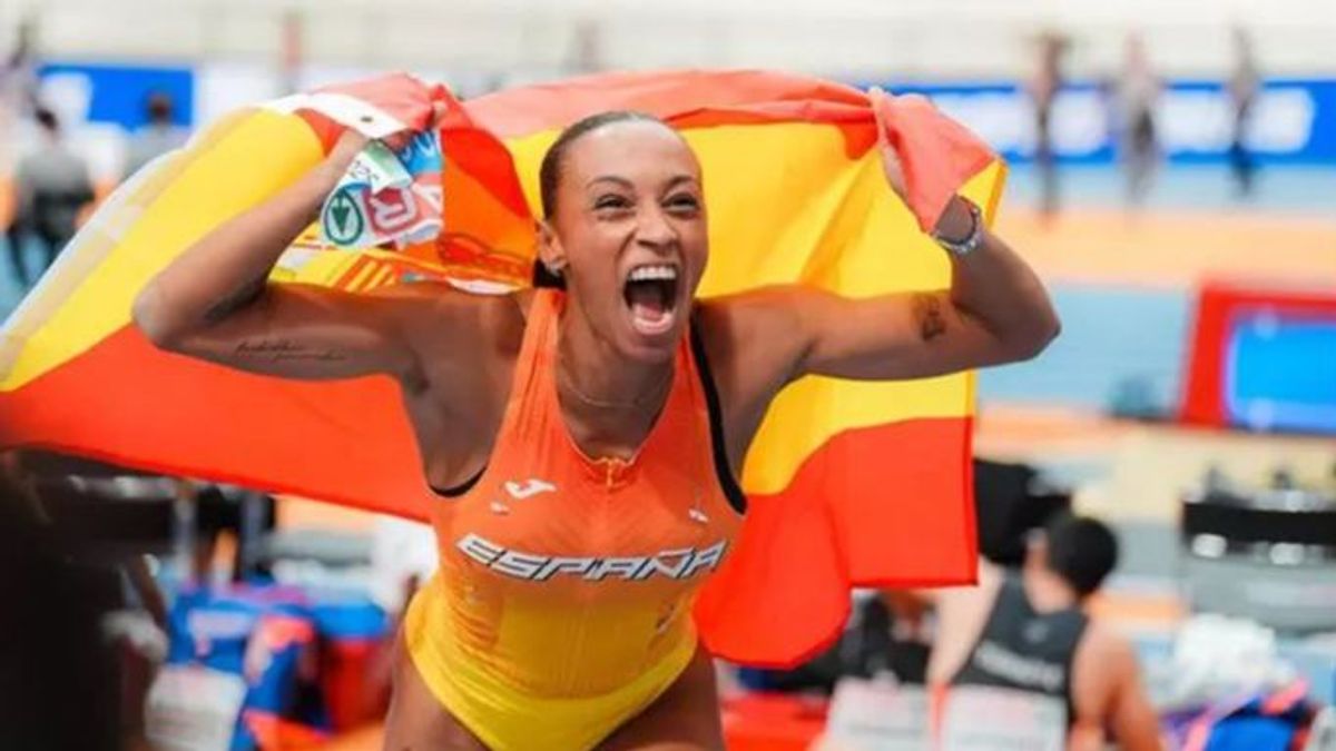 Ana Peleteiro, medalla de bronce en triple salto en el Mundial de Nanjing, en China