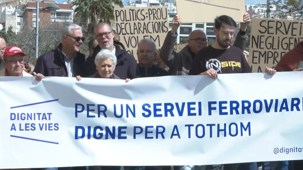 Protestas por la mejora del servicio de Rodalies en Cataluña