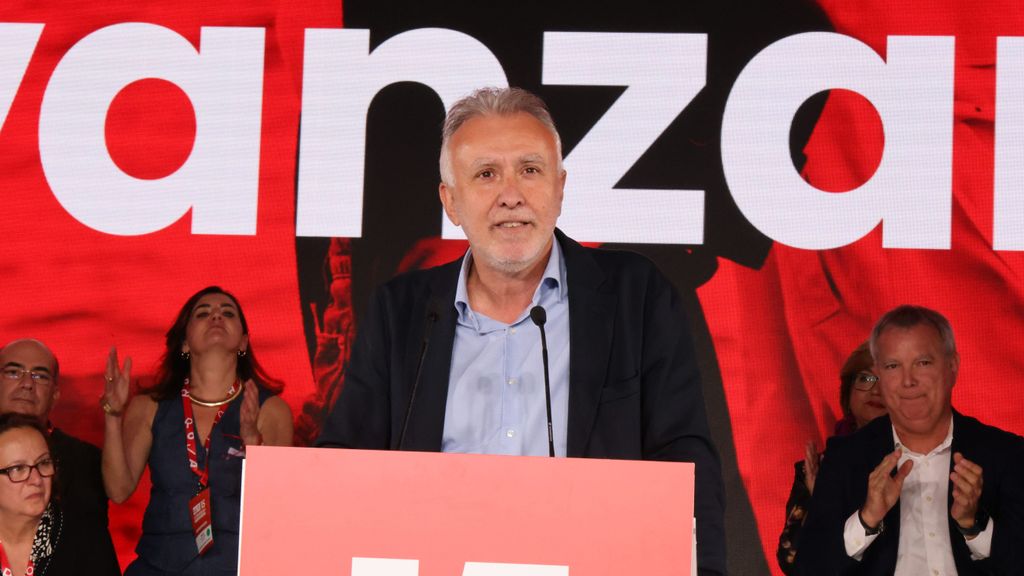 Ángel Víctor Torres interviene durante un congreso del PSOE de Gran Canaria