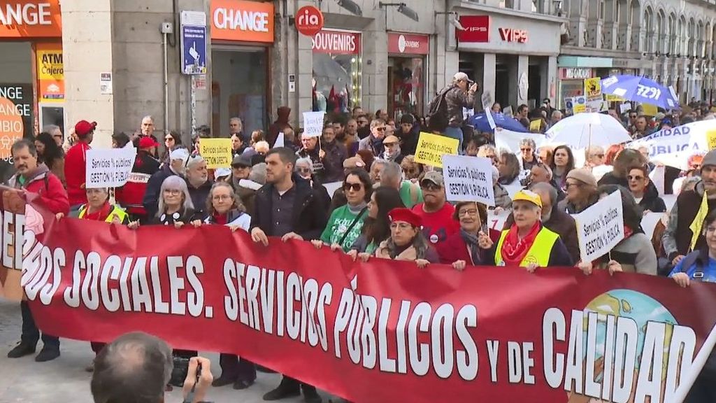Manifestación por los servicios públicos