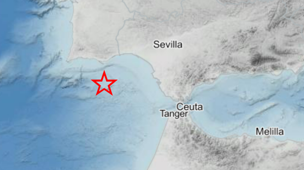 Sentido un terremoto de magnitud 4,3 con epicentro en el Golfo de Cádiz