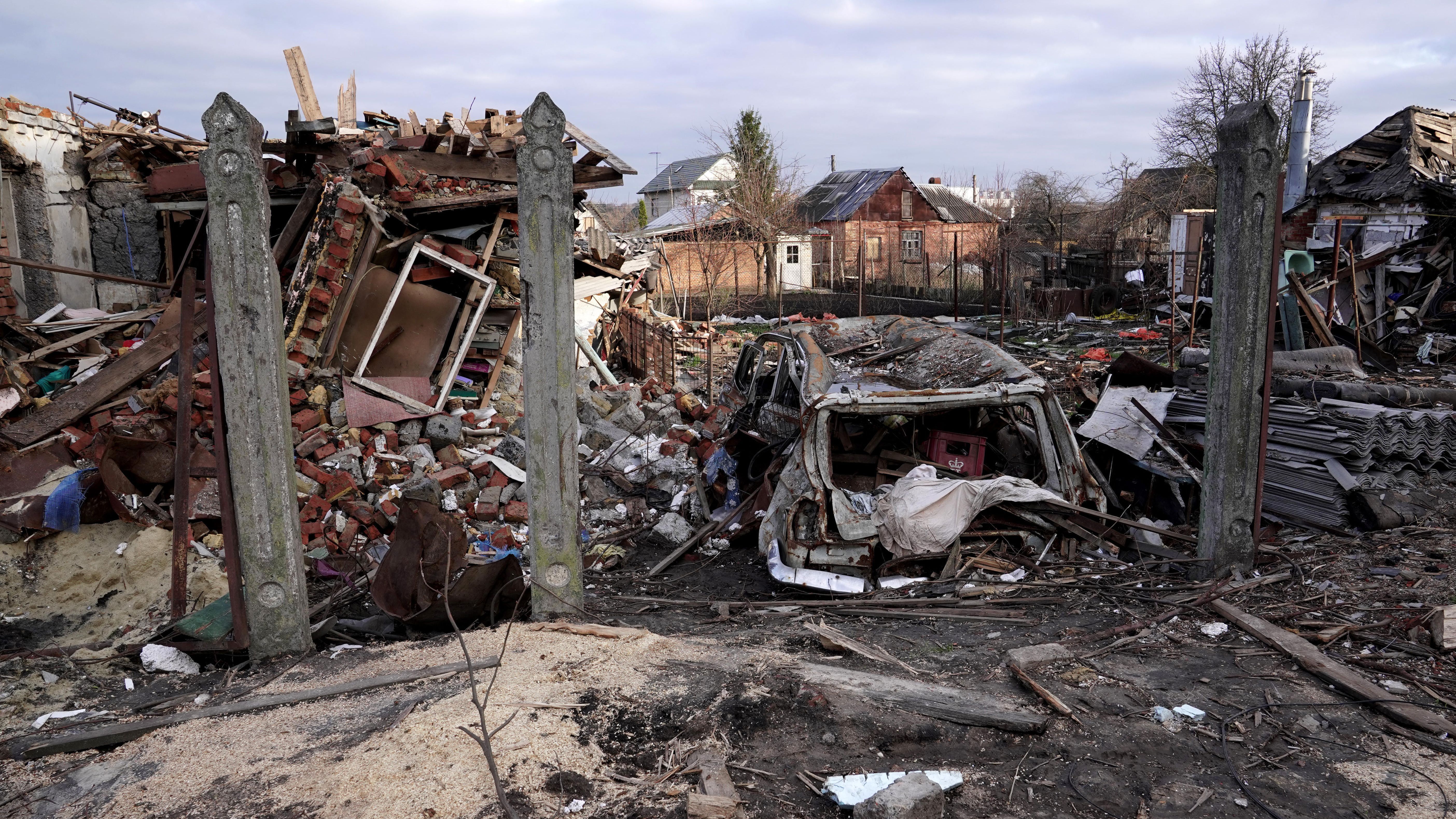 zona residencial de Sumi bombardeada por Rusia