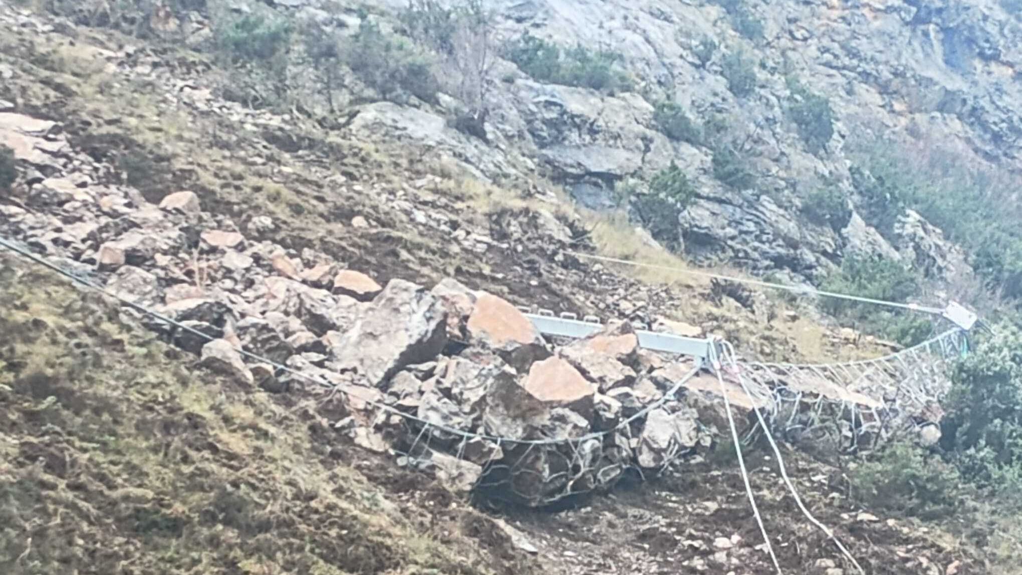 Desprendimiento de rocas en La Rioja
