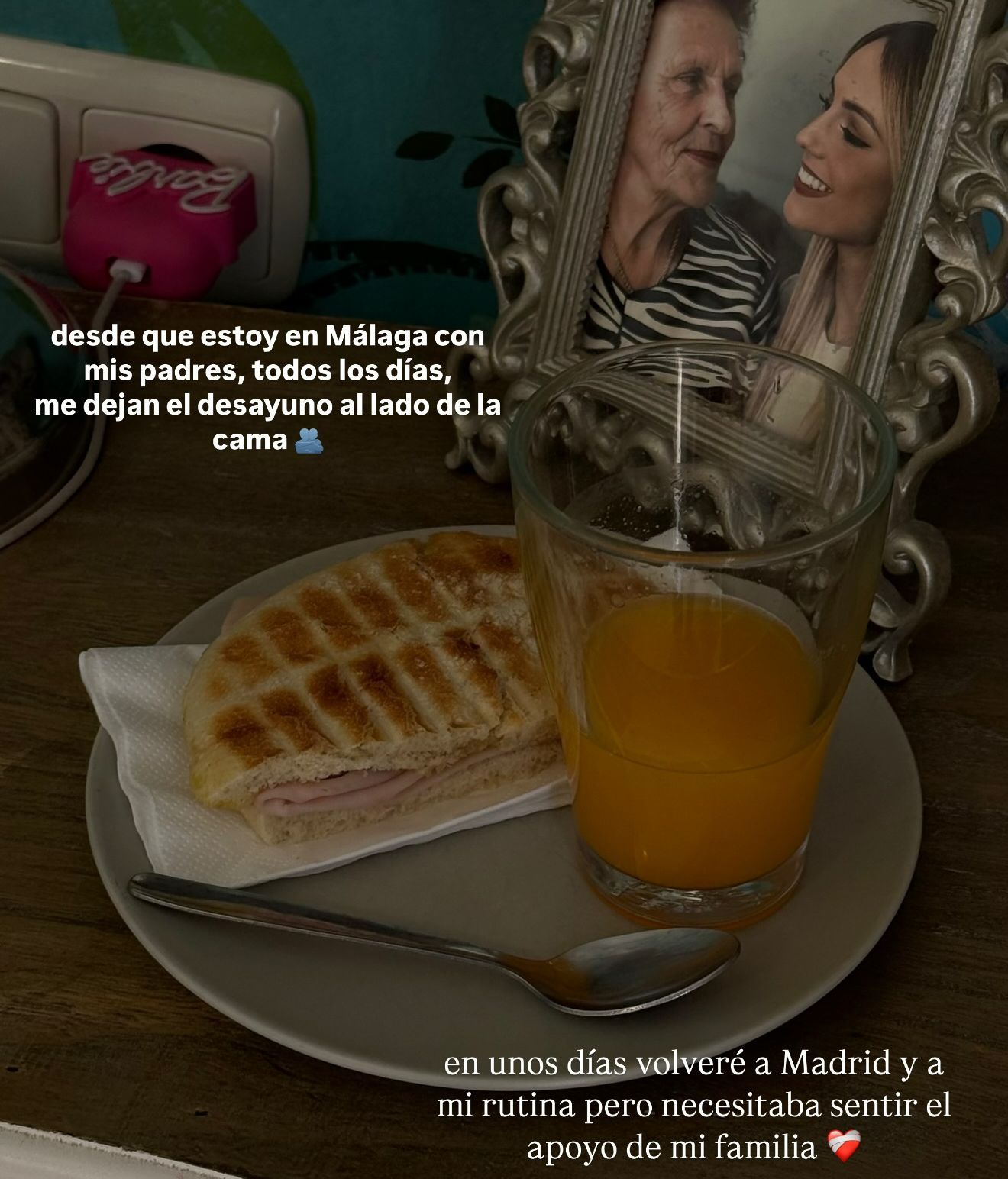El detalle de los padres de María Aguilar con ella desde la ruptura