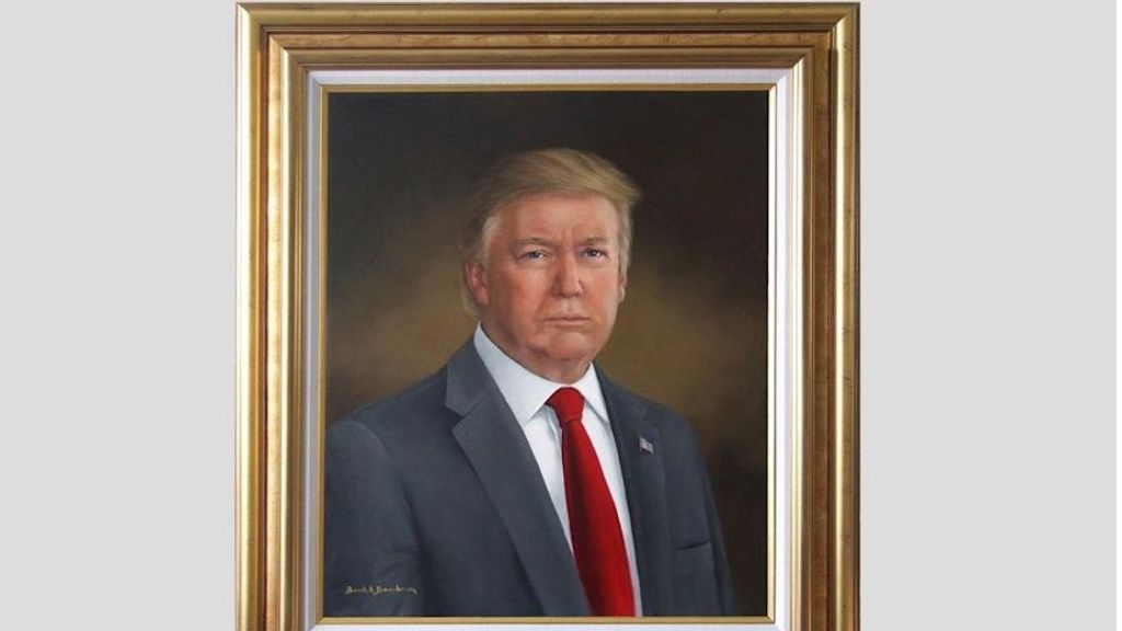 El retrato del presidente de EEUU, Donald Trump,