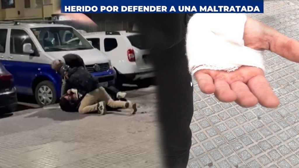 Policía herido por ayudar a una maltratada