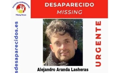 Cartel de la búsqueda de Alejandro Aranda.